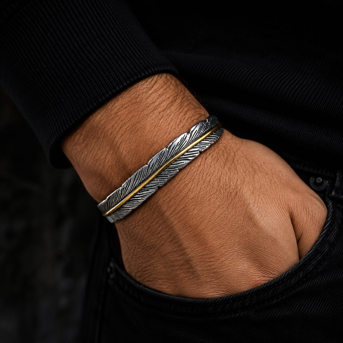 Brazalete Pluma Imperial Bicolor