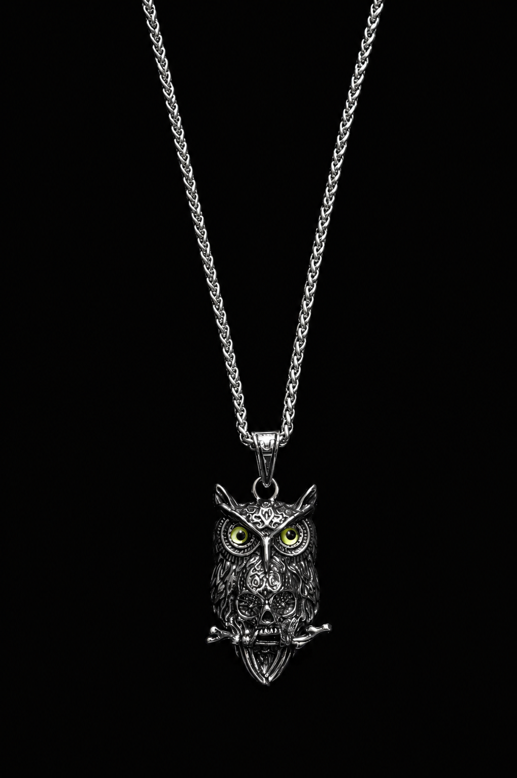 Collar de Buho Calavera Gótico