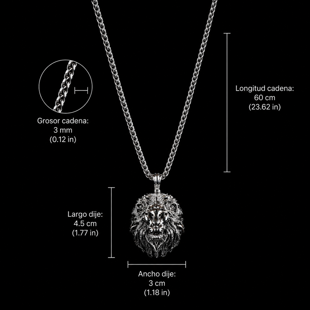 Collar León Imperial de Acero Inoxidable