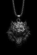 Collar Cabeza de Lobo Imperial en Acero Inoxidable para Hombre