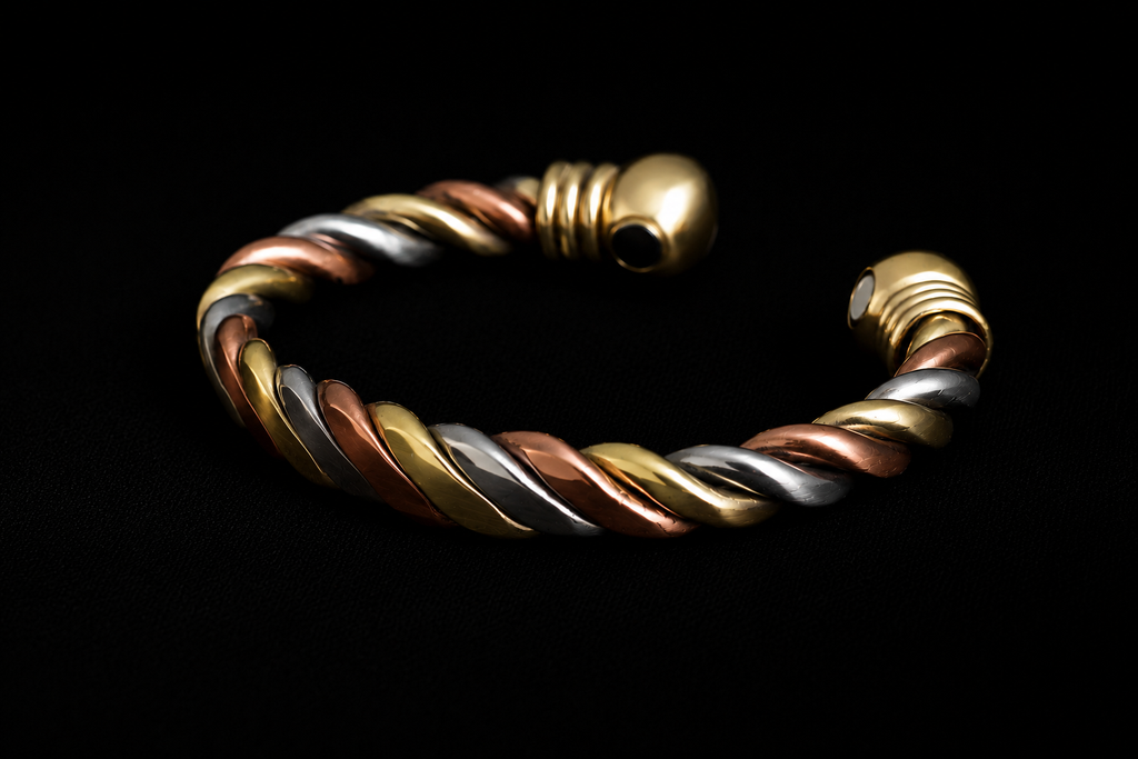 Pulsera Magnética de Cobre Tricolor para Hombre