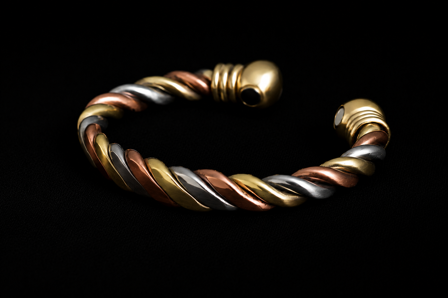 Pulsera Magnética de Cobre Tricolor para Hombre