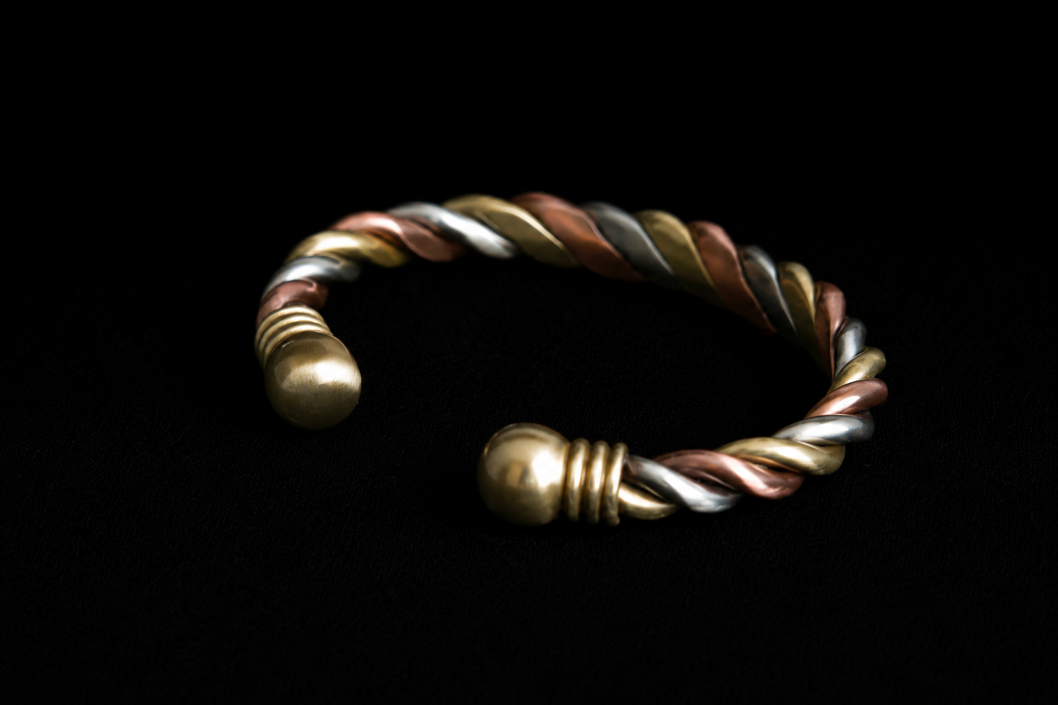 Pulsera Magnética de Cobre Tricolor para Hombre
