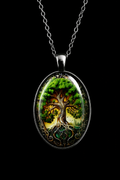 Collar Árbol de la Vida en Acero Inoxidable con Dije Ovalado | Luno Shop